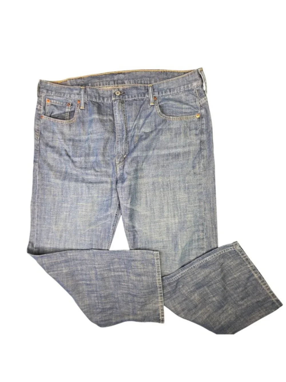 Levis 569 Jeans Mens 42x32 Blue Denim Crosstown Wash Relaxed Straight Y2K Grunge